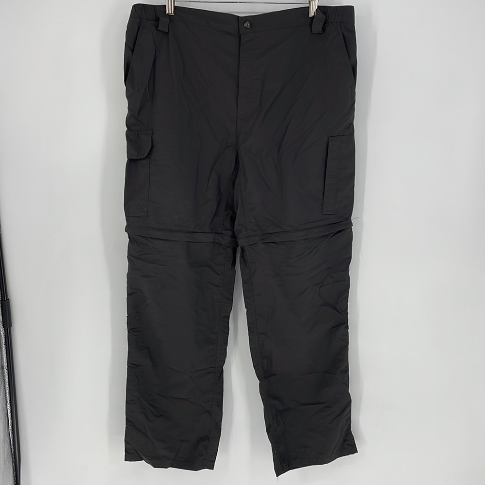 REI outdoor convertible zipper pants grey black size 38 men's